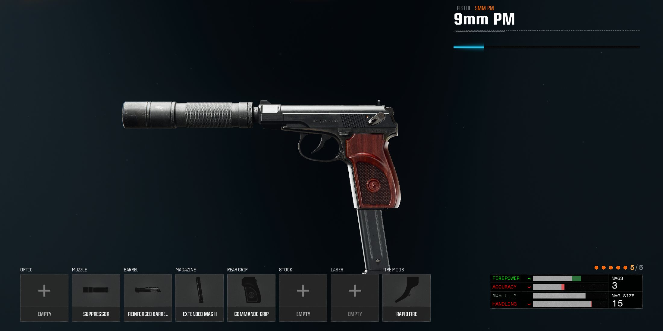 Screenshot showcasing the best Rapid Fire 9mm PM build in Black Ops 6 