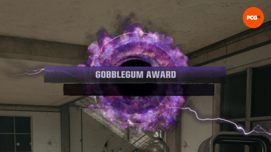 The Black Ops 6 Zombies Gobblegum award overlay shows on screen to tell the player they've earned a new Gobblegum.