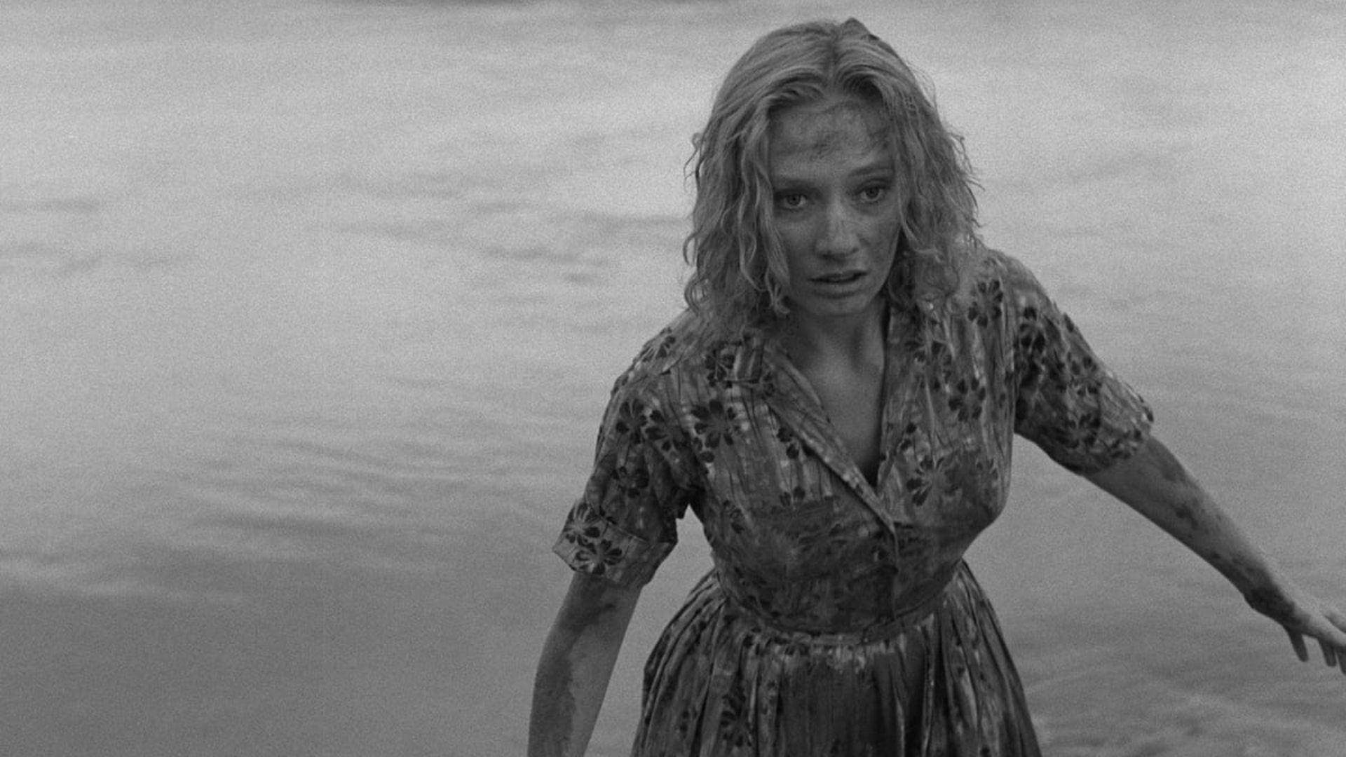 Candace Hilligoss as Mary Henry in the horror movie Carnival of Souls.