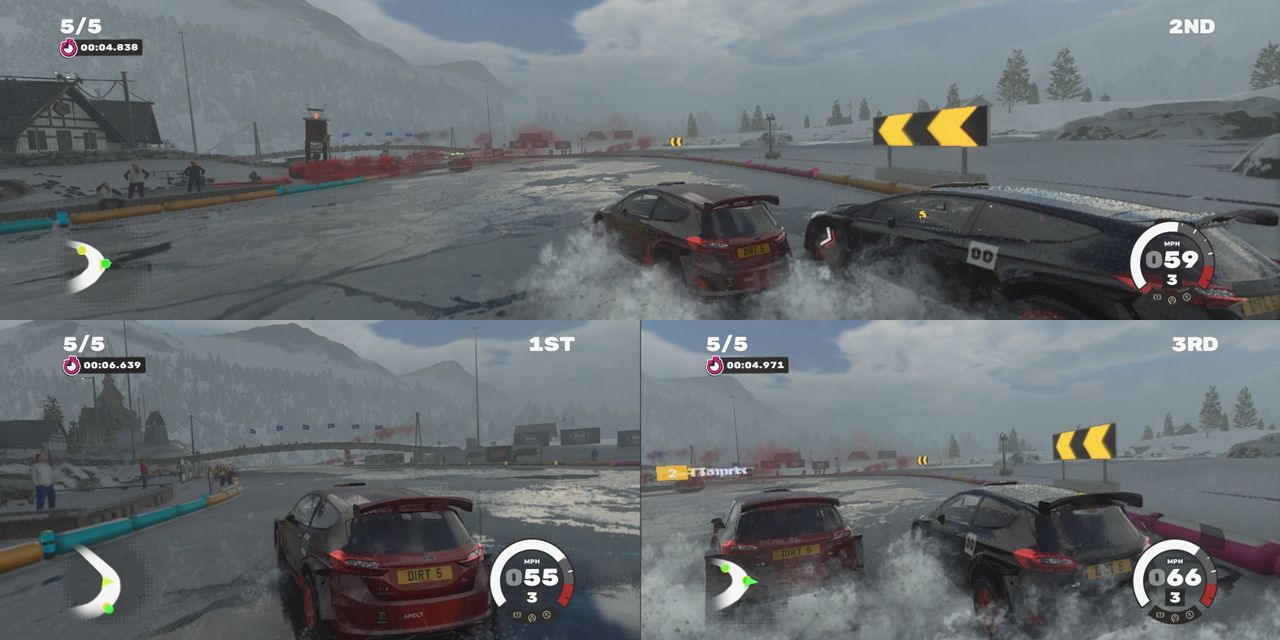 Split-screen in Dirt 5