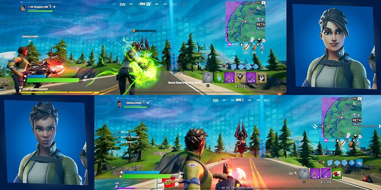 Split-screen in Fortnite