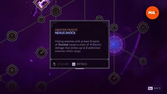 a tooltip for the nexus shock passive from dragon age veilguard