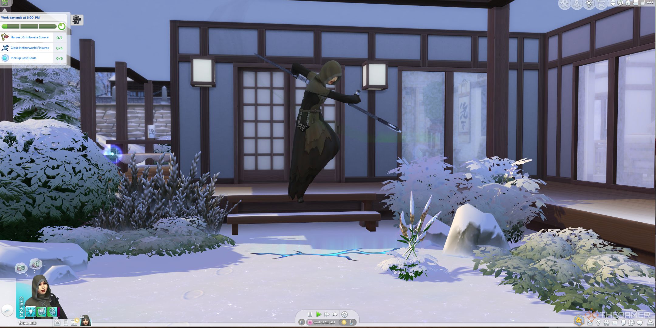 The Sims 4 life and death a sim closing a fissue with ui visible-1