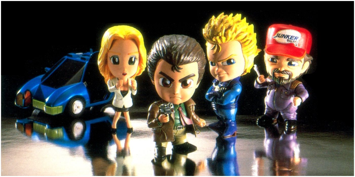 chibi versions of the cast of snatcher.