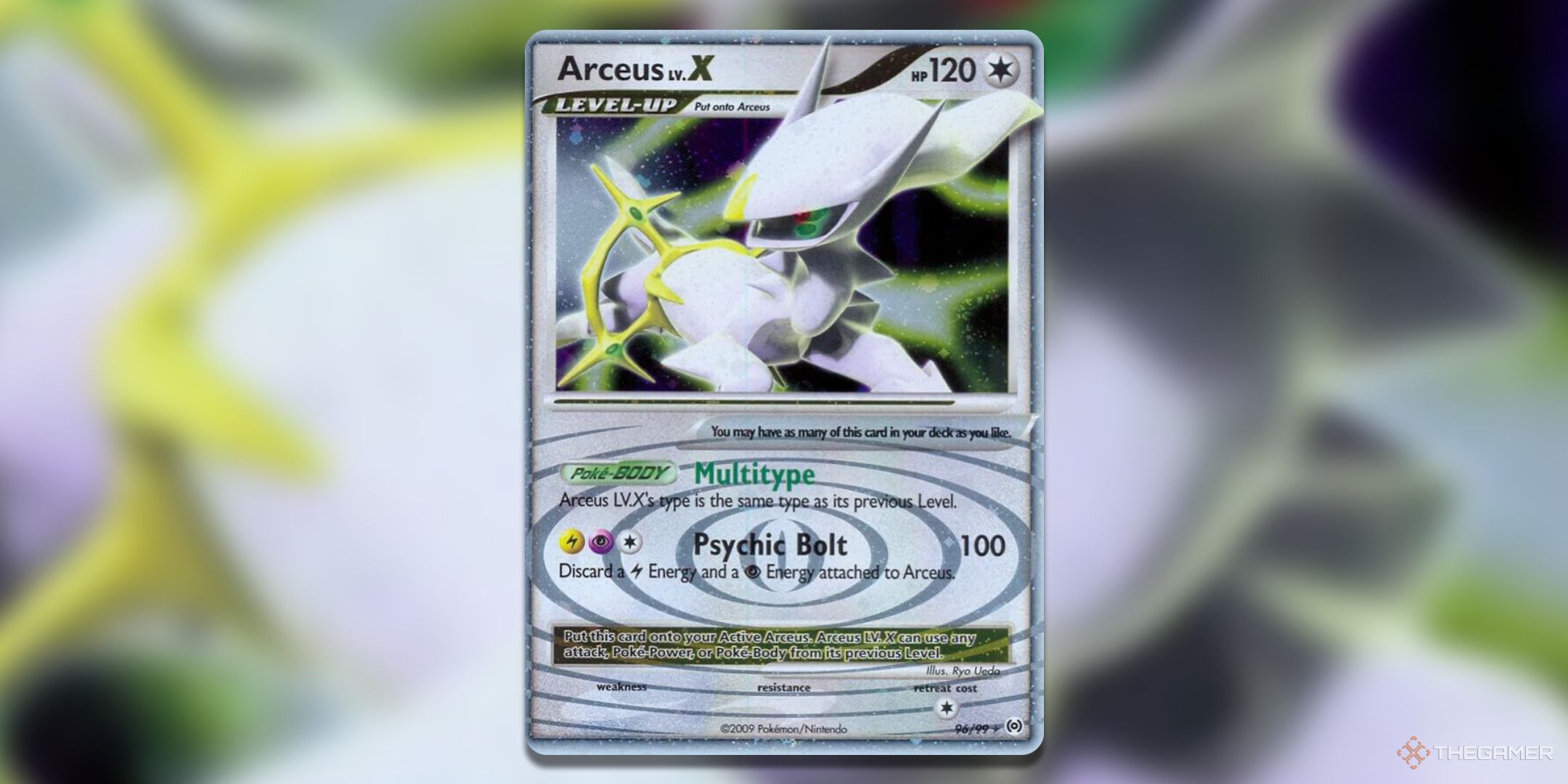 Arceus Set Lightning and Psychic Arceus Lv X Pokemon TCG Card Art.