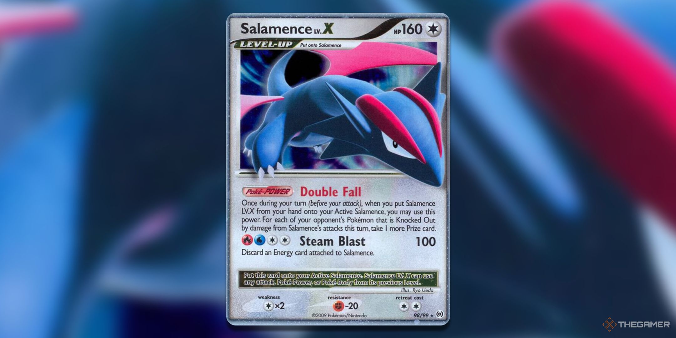 Arceus Set Salamence Lv X Pokemon TCG Card Art.