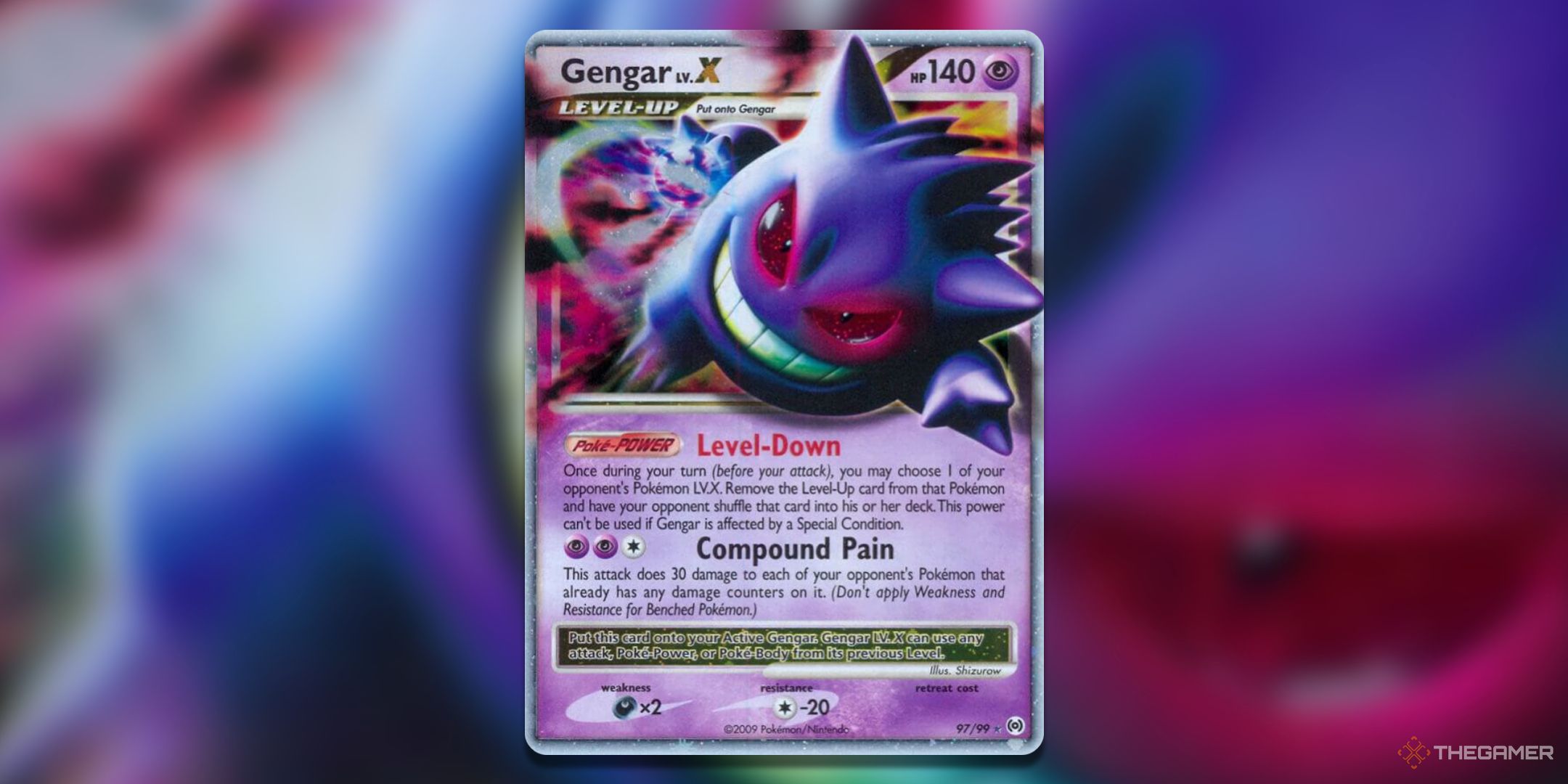 Arceus Set Gengar Lv X Pokemon TCG Card Art.