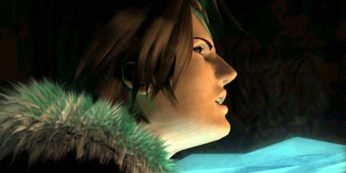 Squall impaled by ice in Final Fantasy VIII