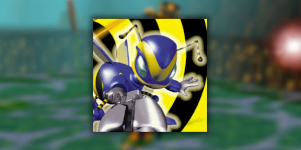 Buck Bumble Cover Art Over Buck Bumble Gameplay