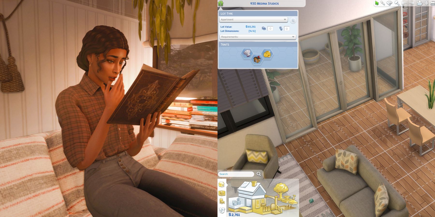 Sims 4 learning fast feature split image reading books and choosing the lot traits