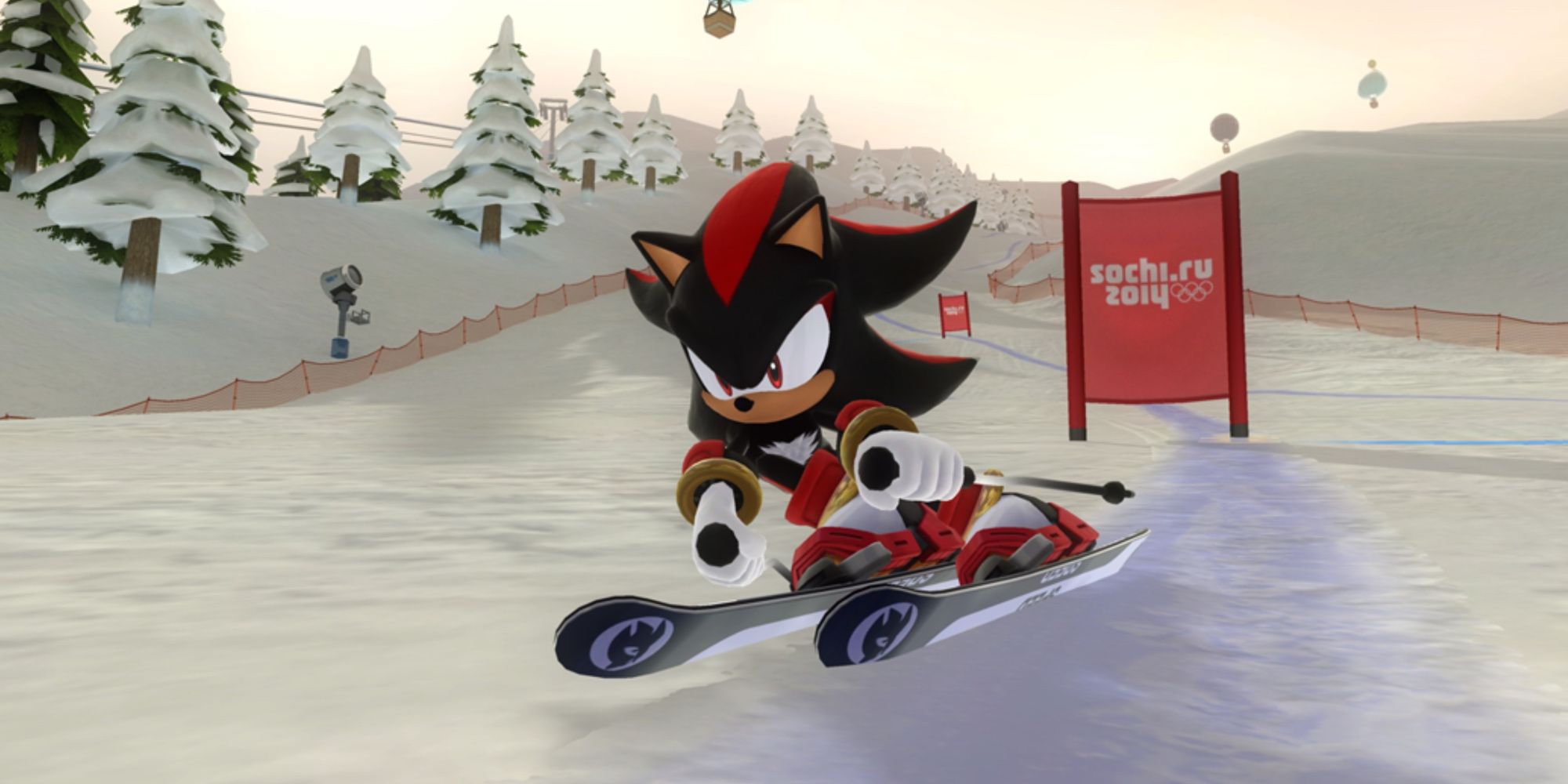 shadow competing in the Alpine Skiing Downhill event in the Winter Olympics