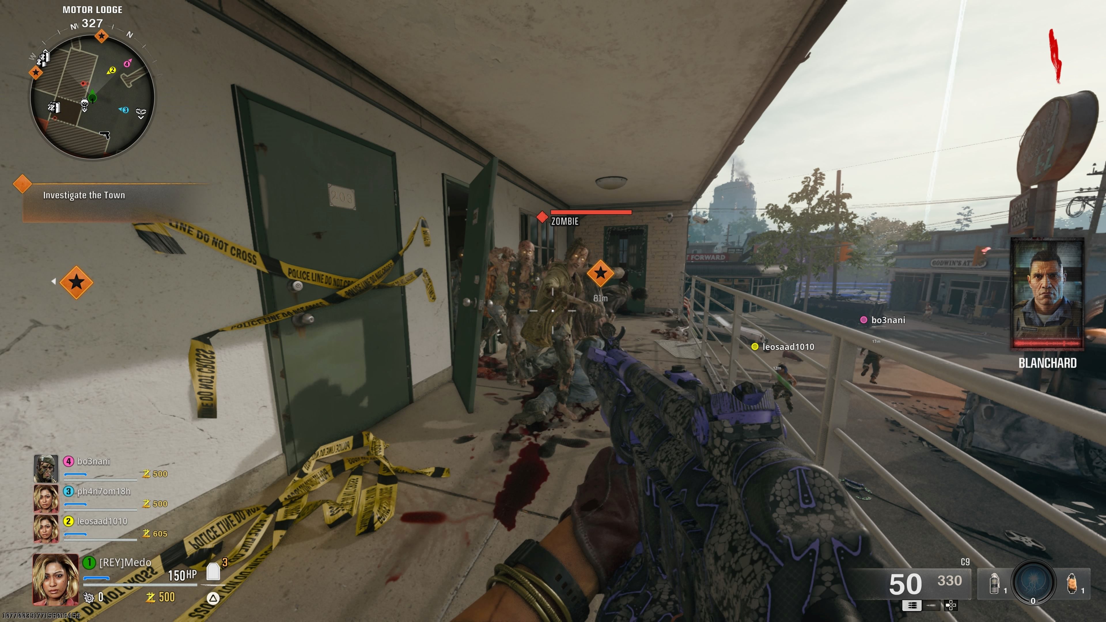 Player is standing in front of multiple zombies - bo6