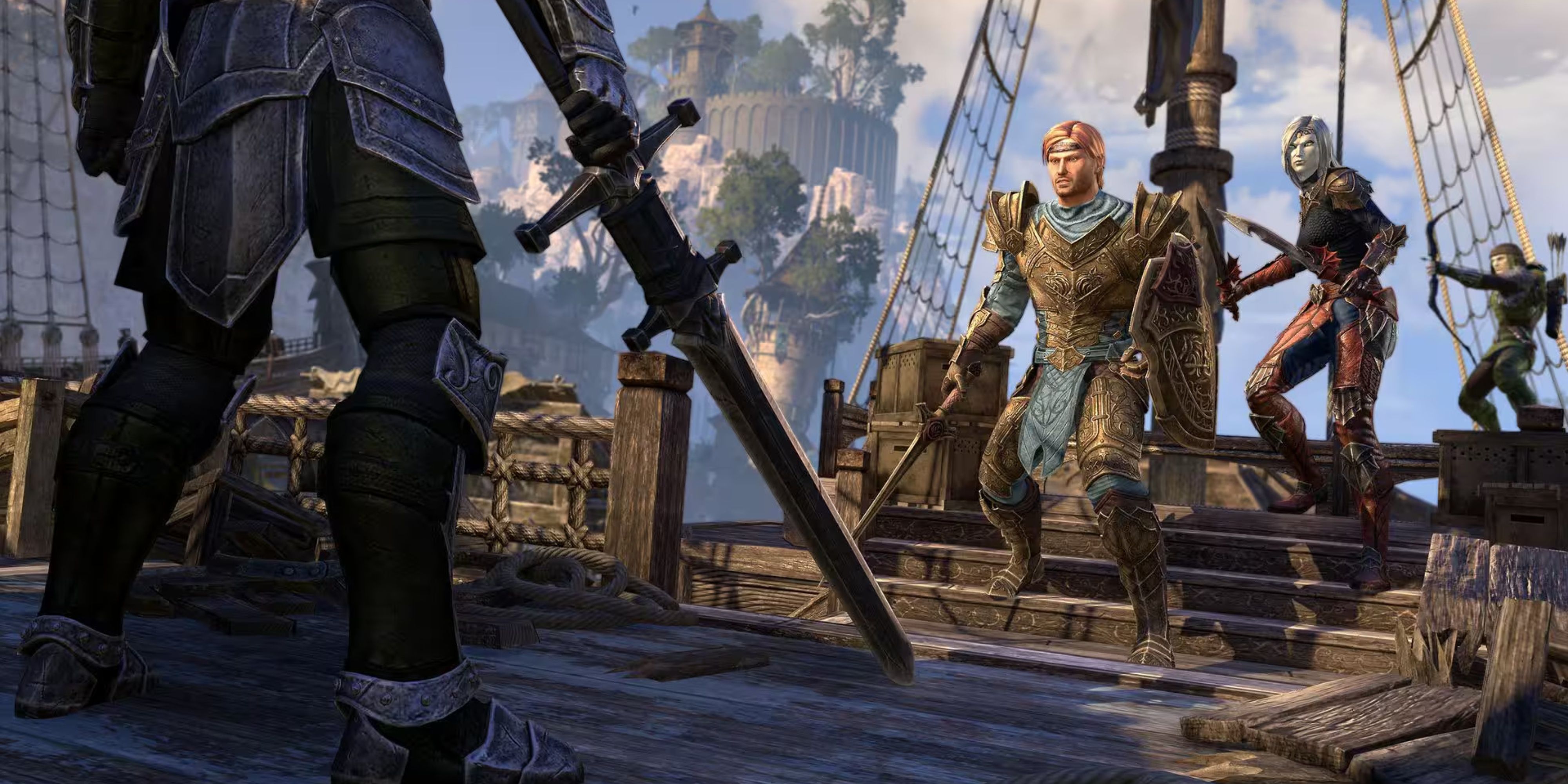 Confronting the ascendent lord in Elder Scrolls Online.