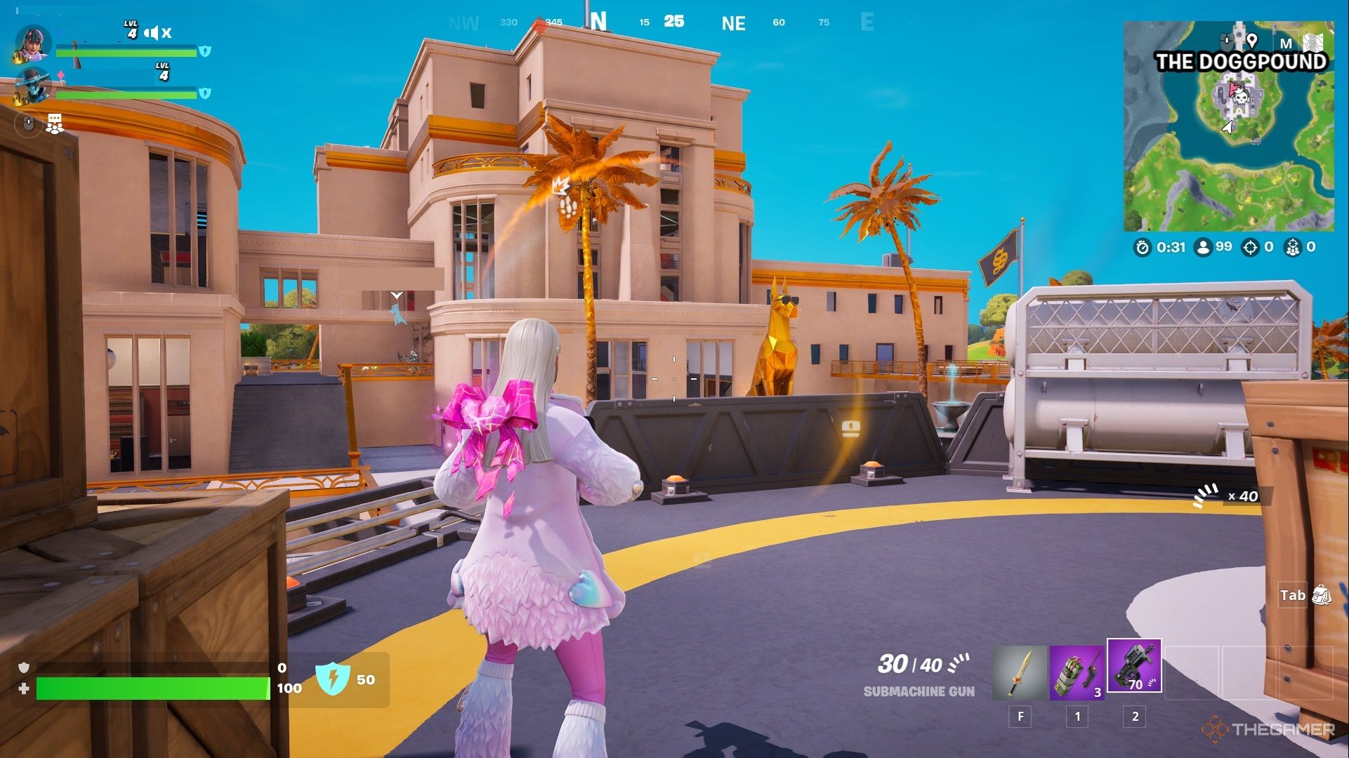 A screenshot of Snoops' mansion if Fortnite Chapter 2 Remix.