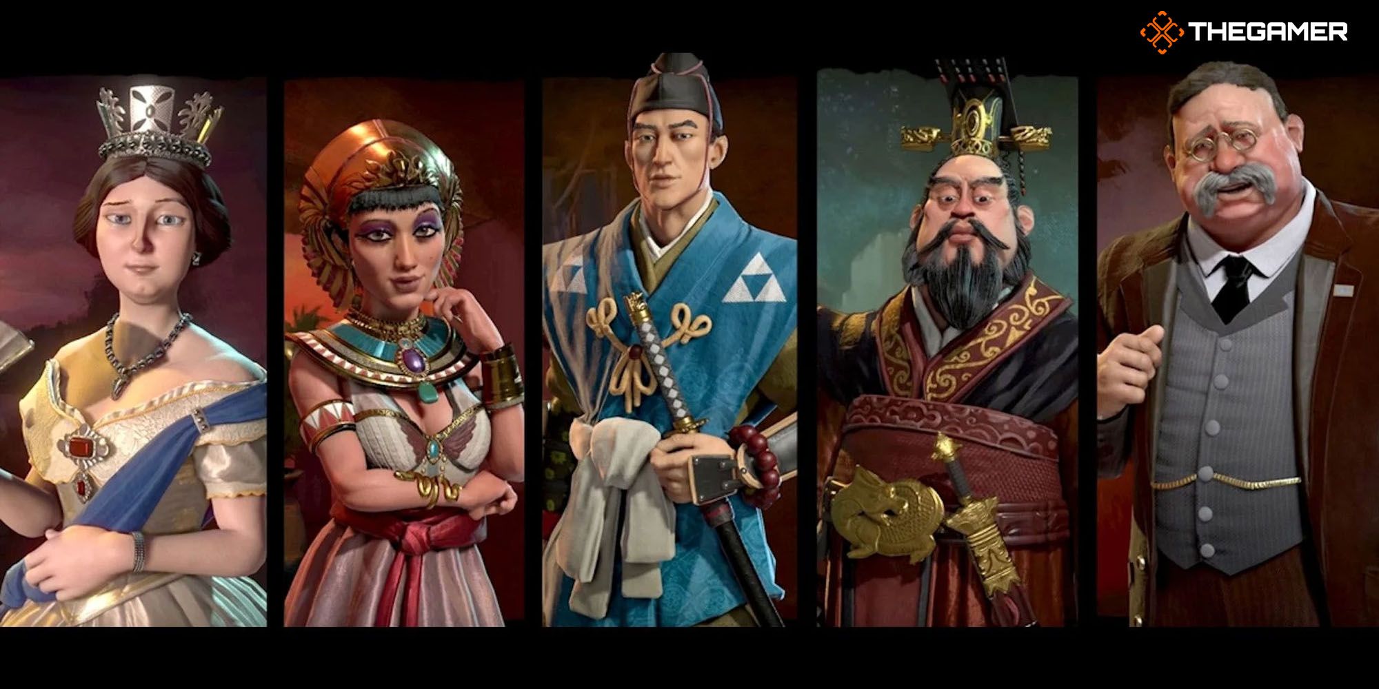 Civilization 6 collage of leaders