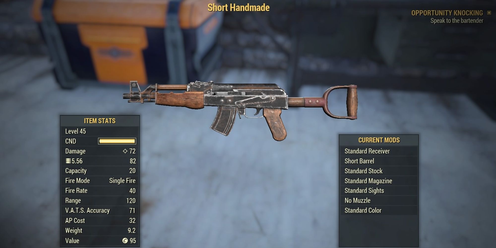 Handmade Rifle in Fallout 76