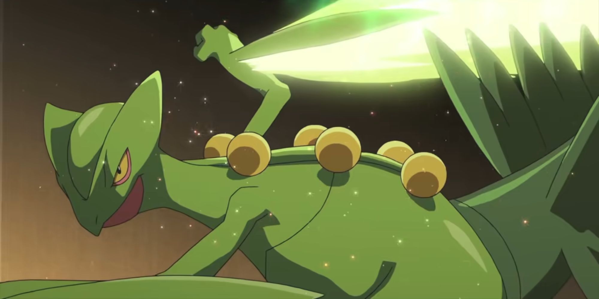 Sceptile using Leaf Blade in Pokemon Generations.