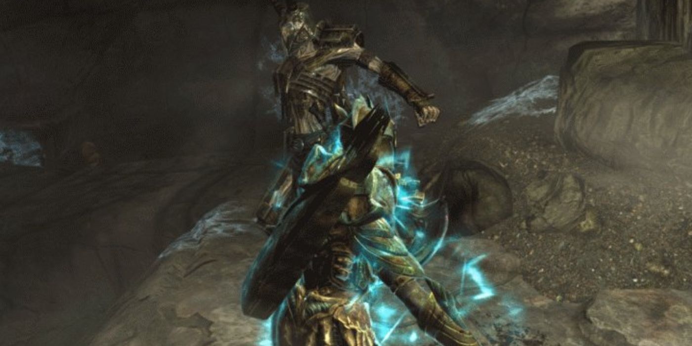 Skyrim Oakflesh active on the Dragonborn during combat