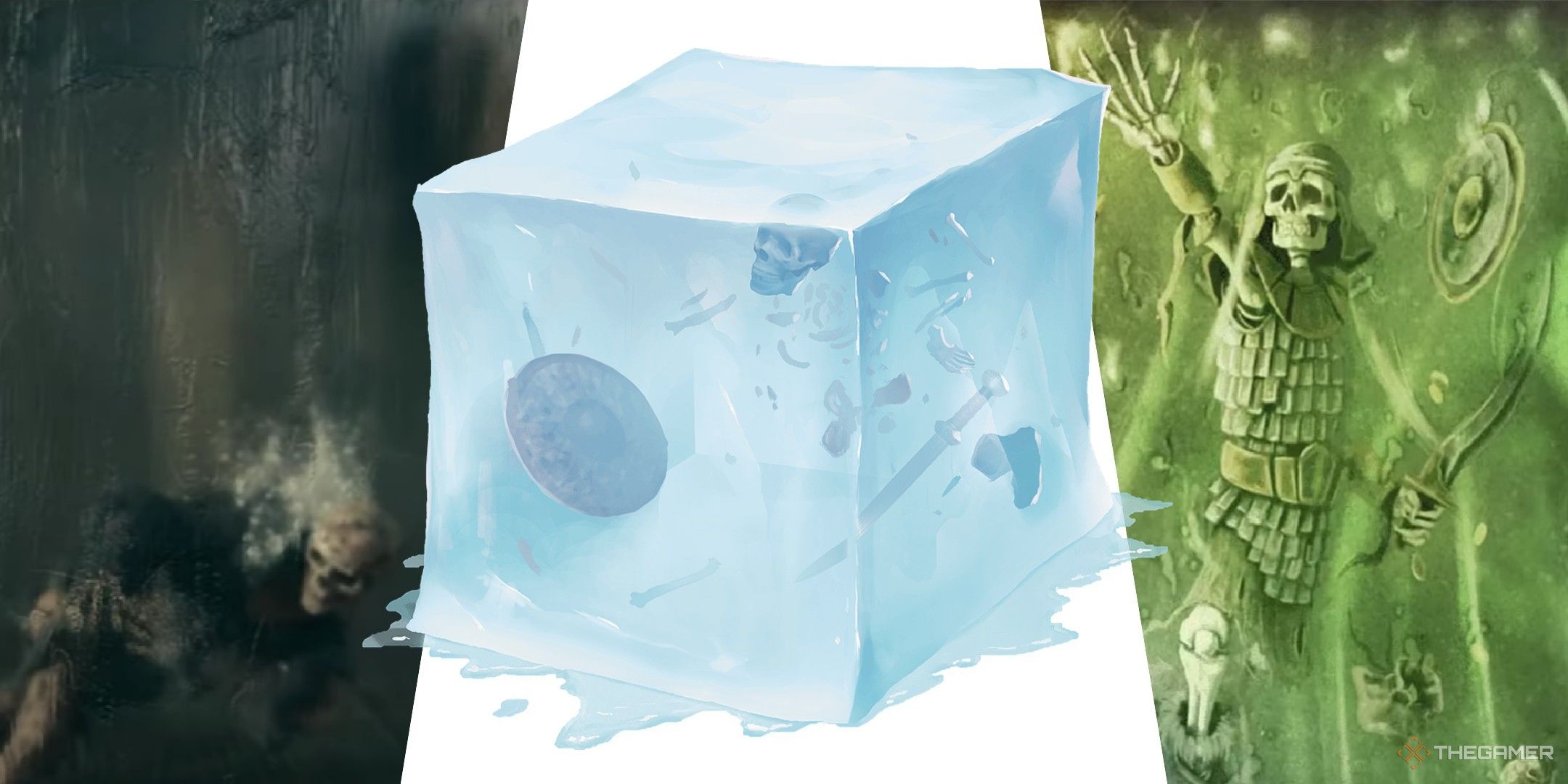 Dungeons & Dragons image shwoing three gelatinous cubes.