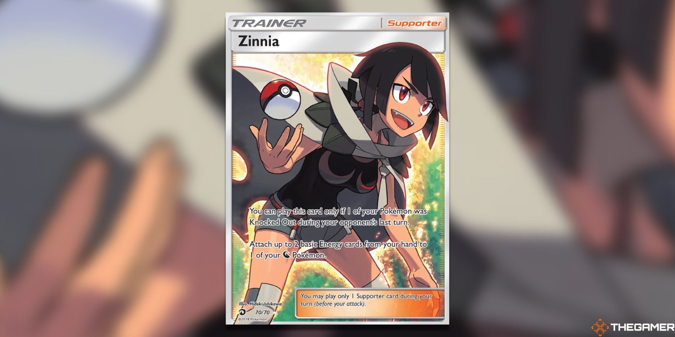 The Dragon Majesty Zinnia Full Art from the Pokemon TCG.