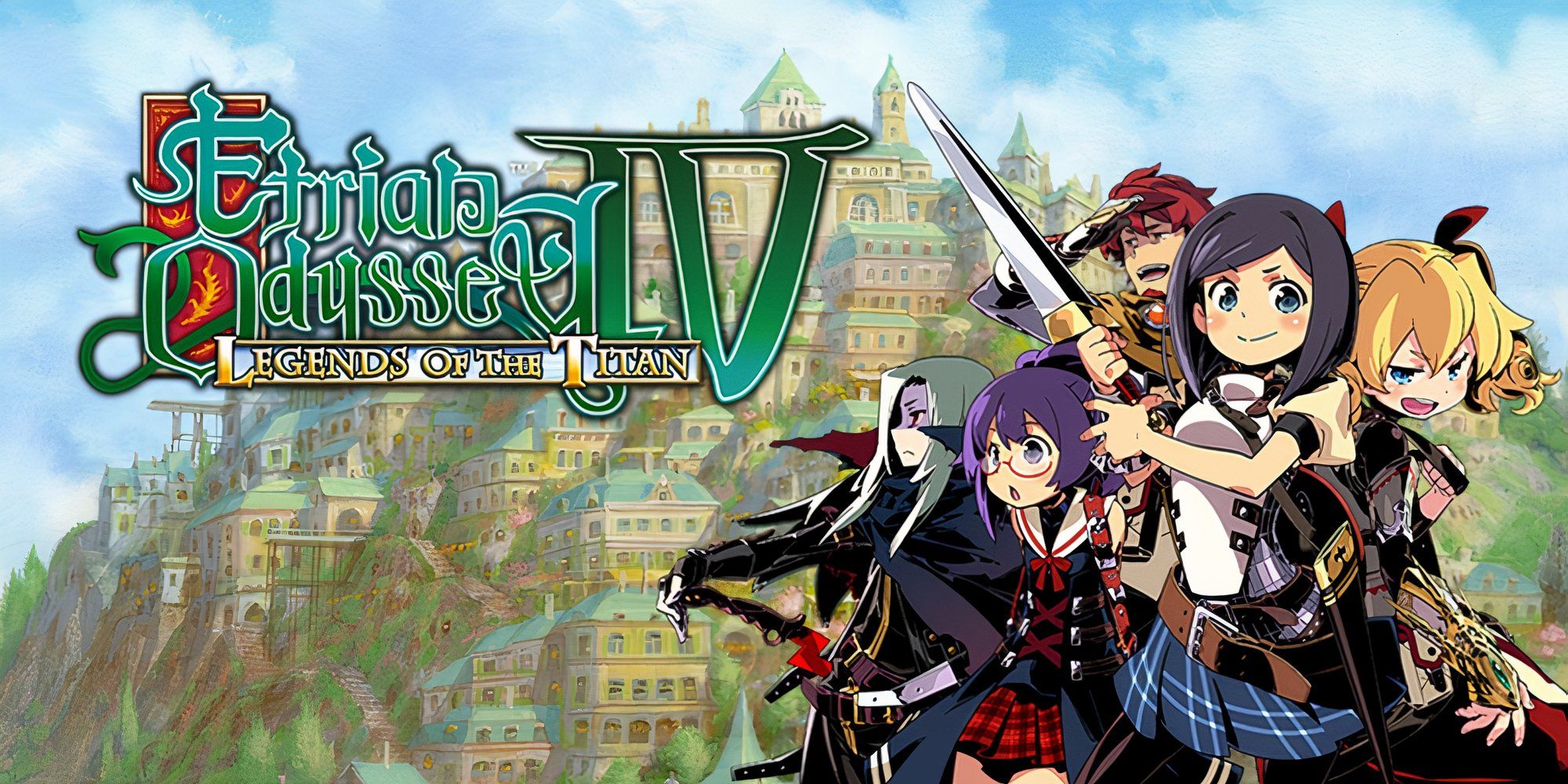 Promo art featuring characters in Etrian Odyssey 4 Legends Of The Titan