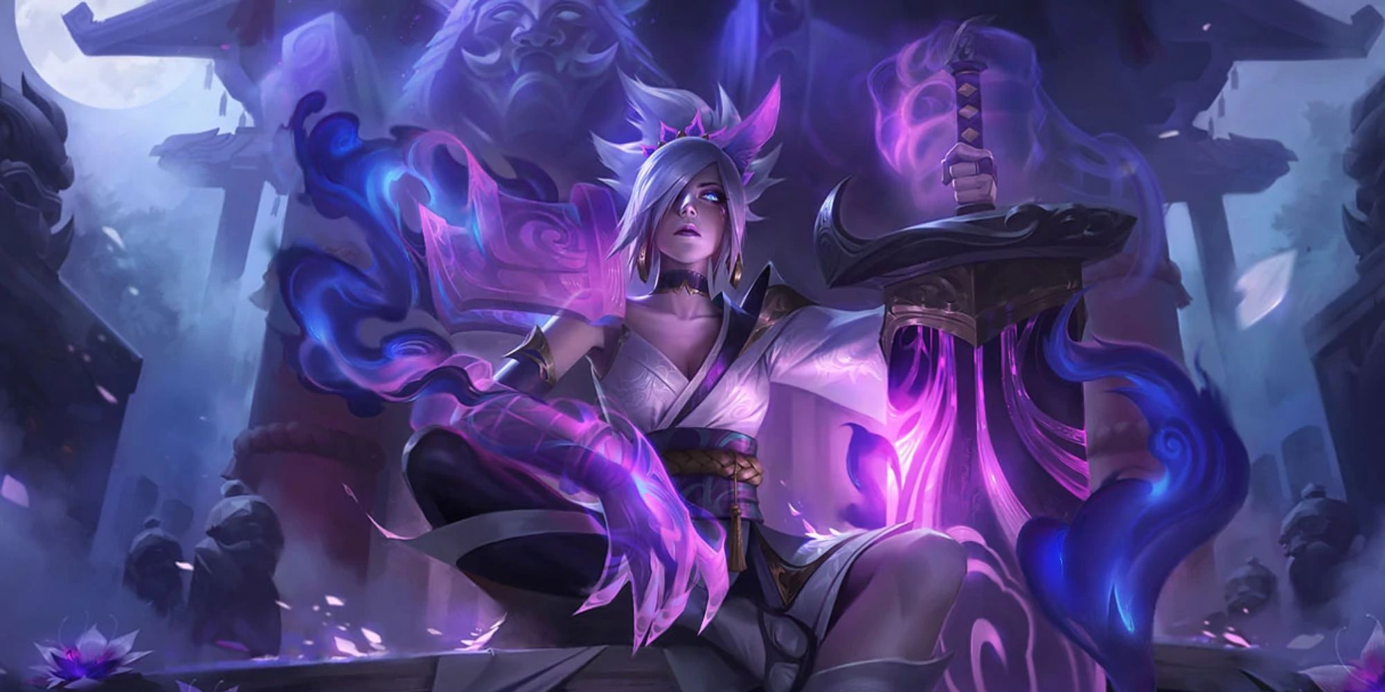 League of Legends Spirit Blossom Riven Splash Art