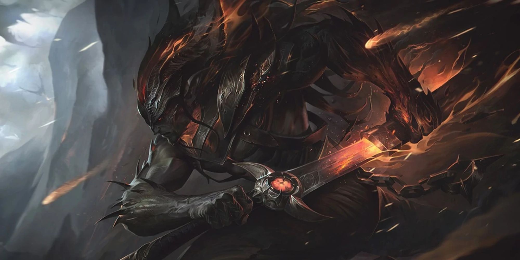 League of Legends Nightbringer Yasuo Splash Art