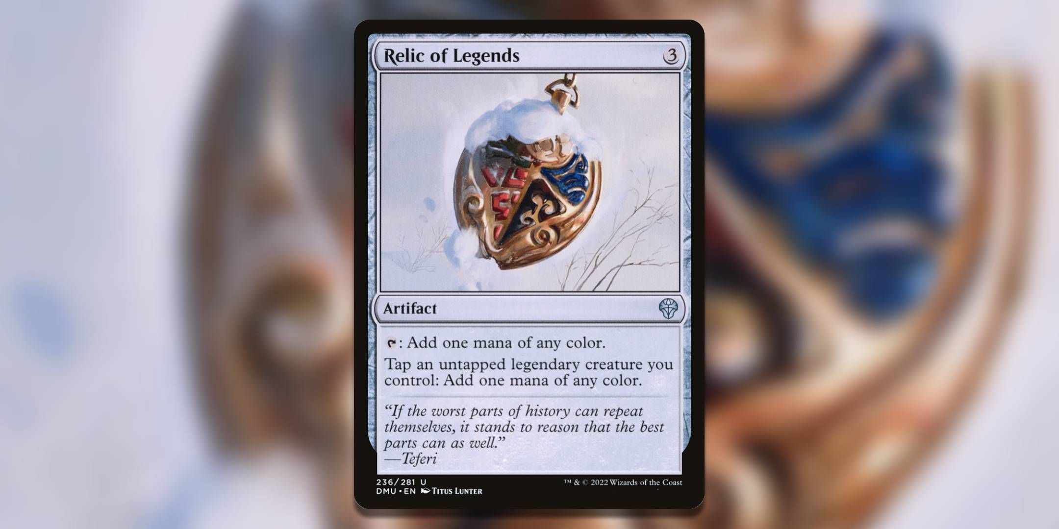 The Magic The Gathering card Relic of Legends by Titus Lunter.