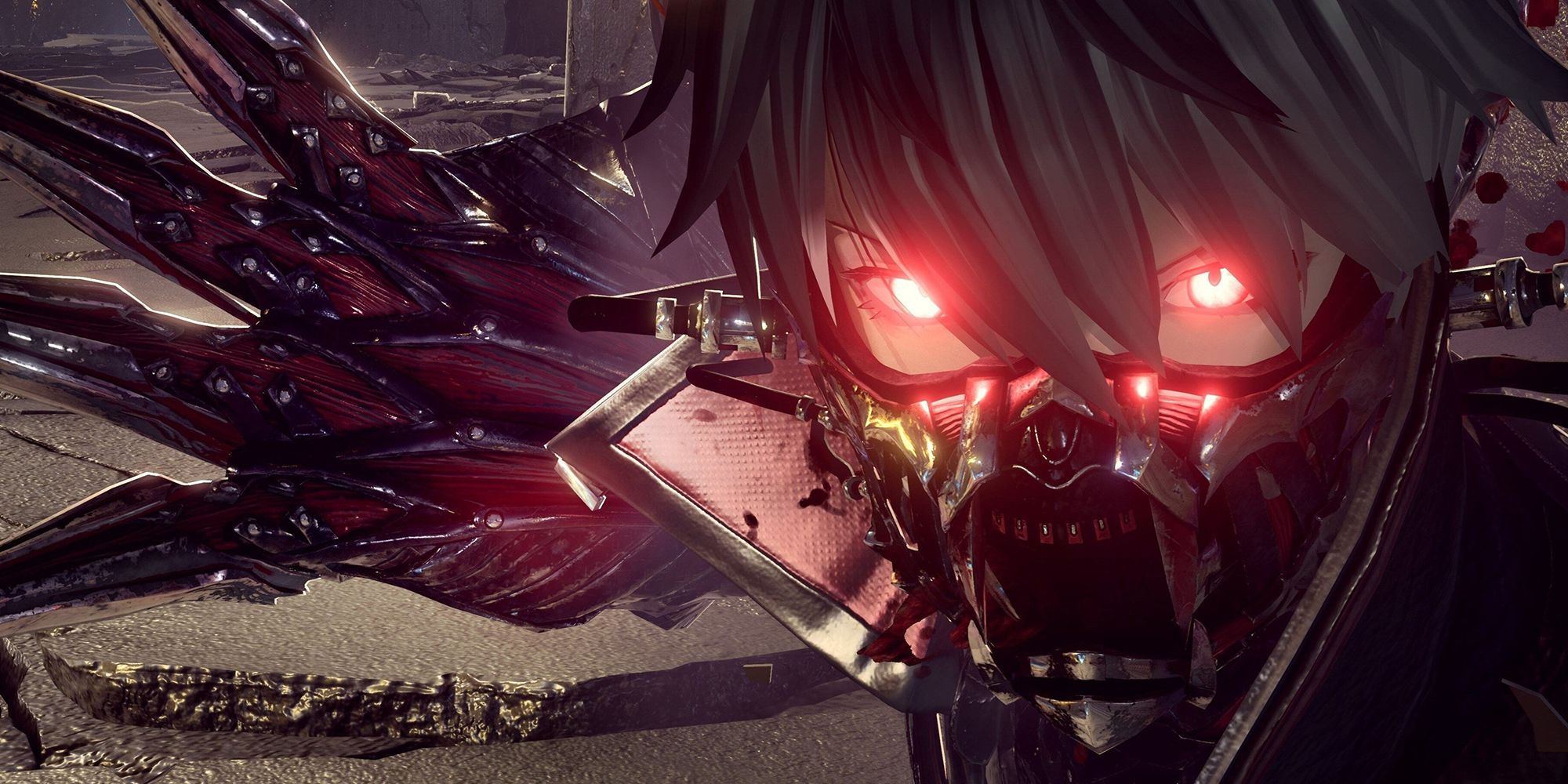 Close-up of the player character in Code Vein.