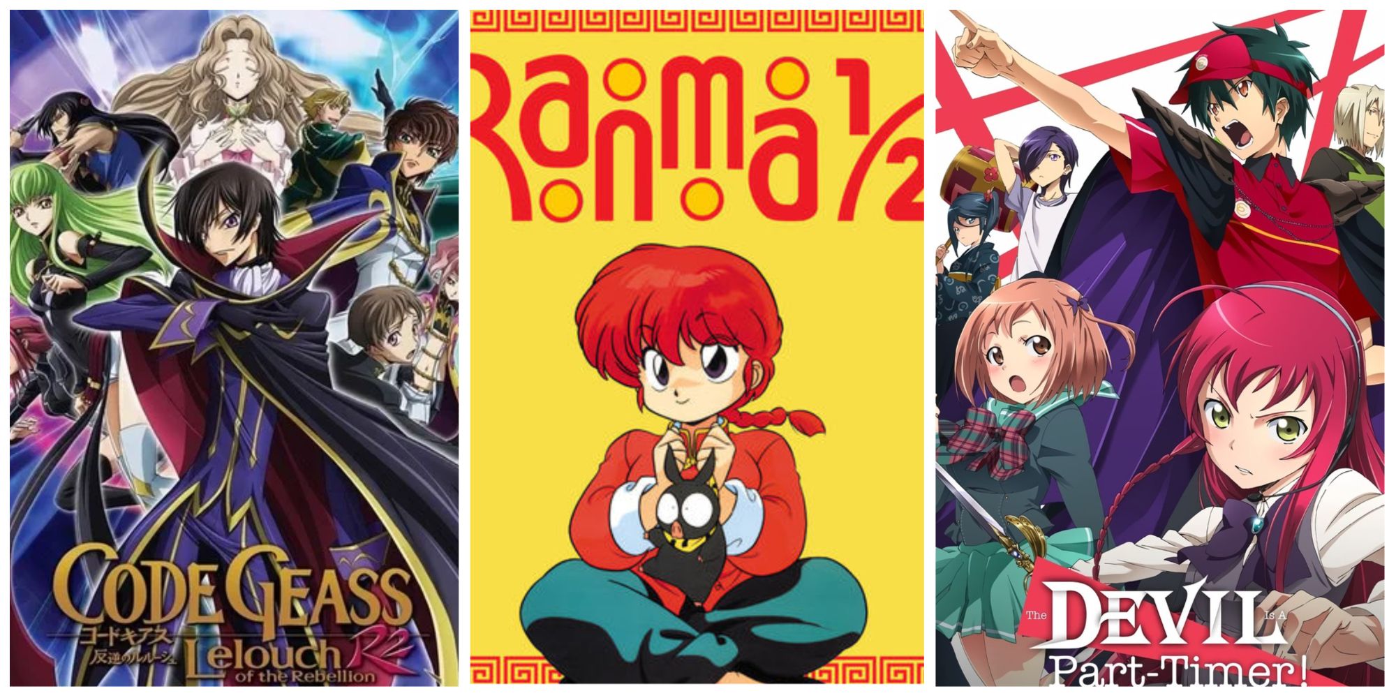 Code Geass, Ranma 1/2, The Devil is a Part Timer