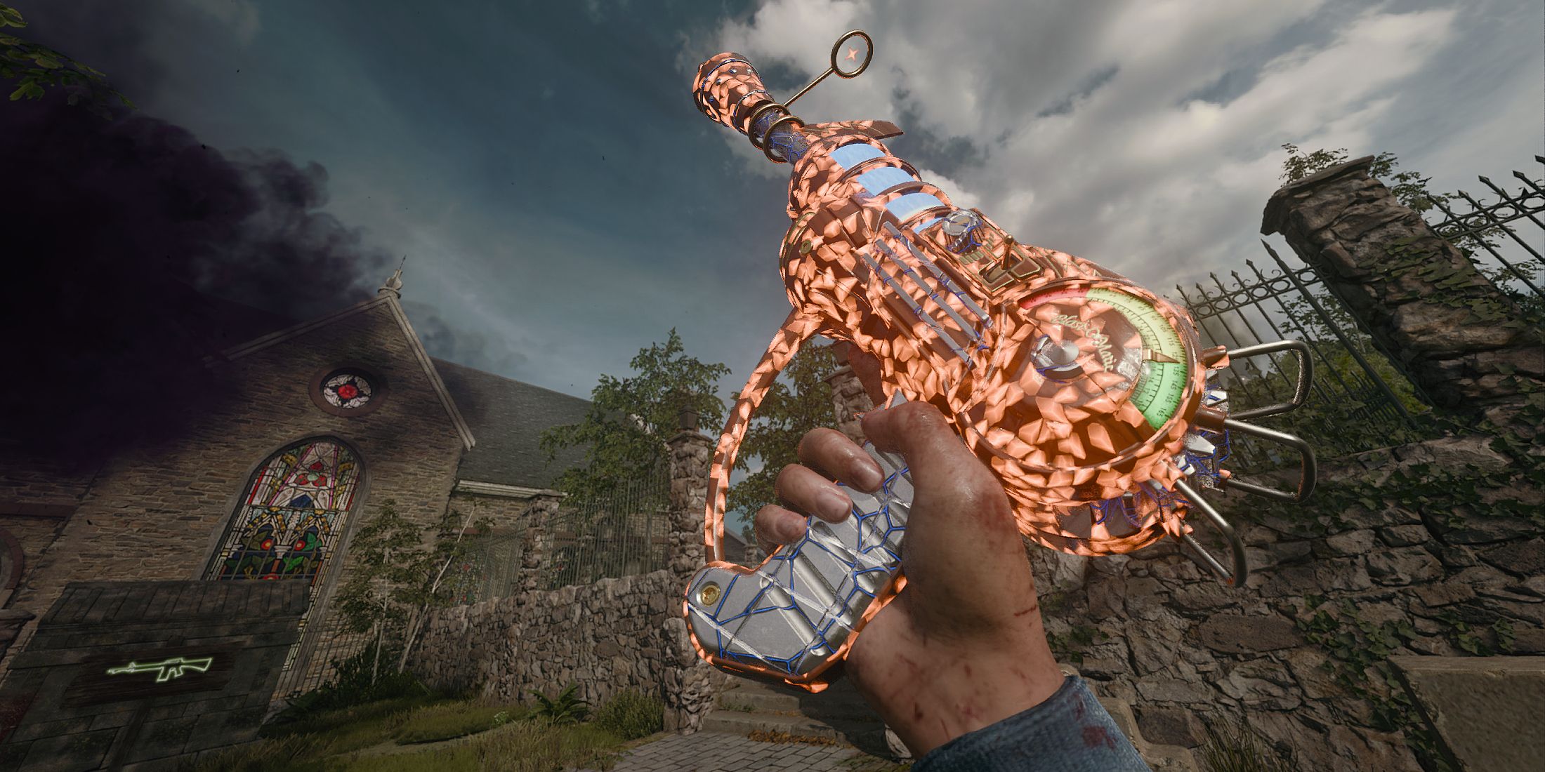 Screenshot showcasing the Raygun in Black Ops 6 Zombies 