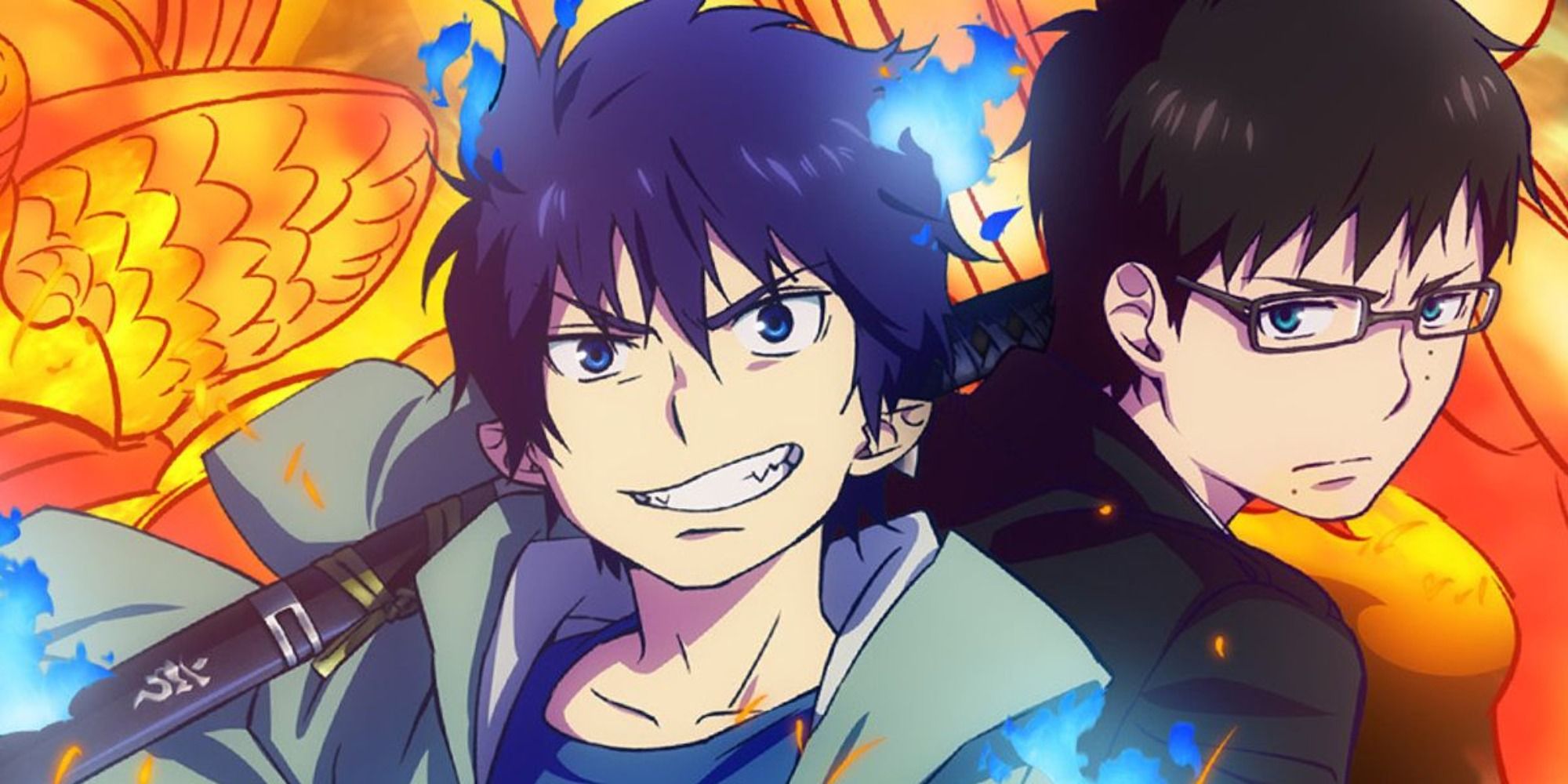 okumura rin and his brother in blue exorcist