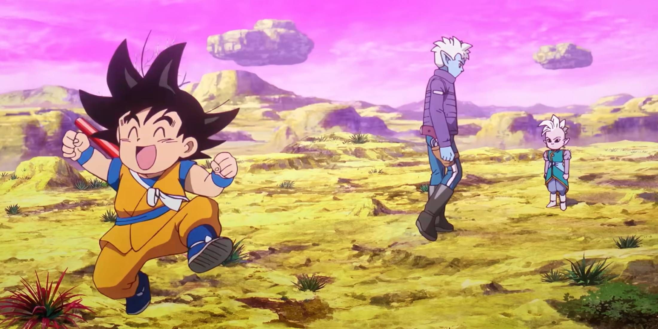 Goku cheering in Dragon Ball Daima's trailer