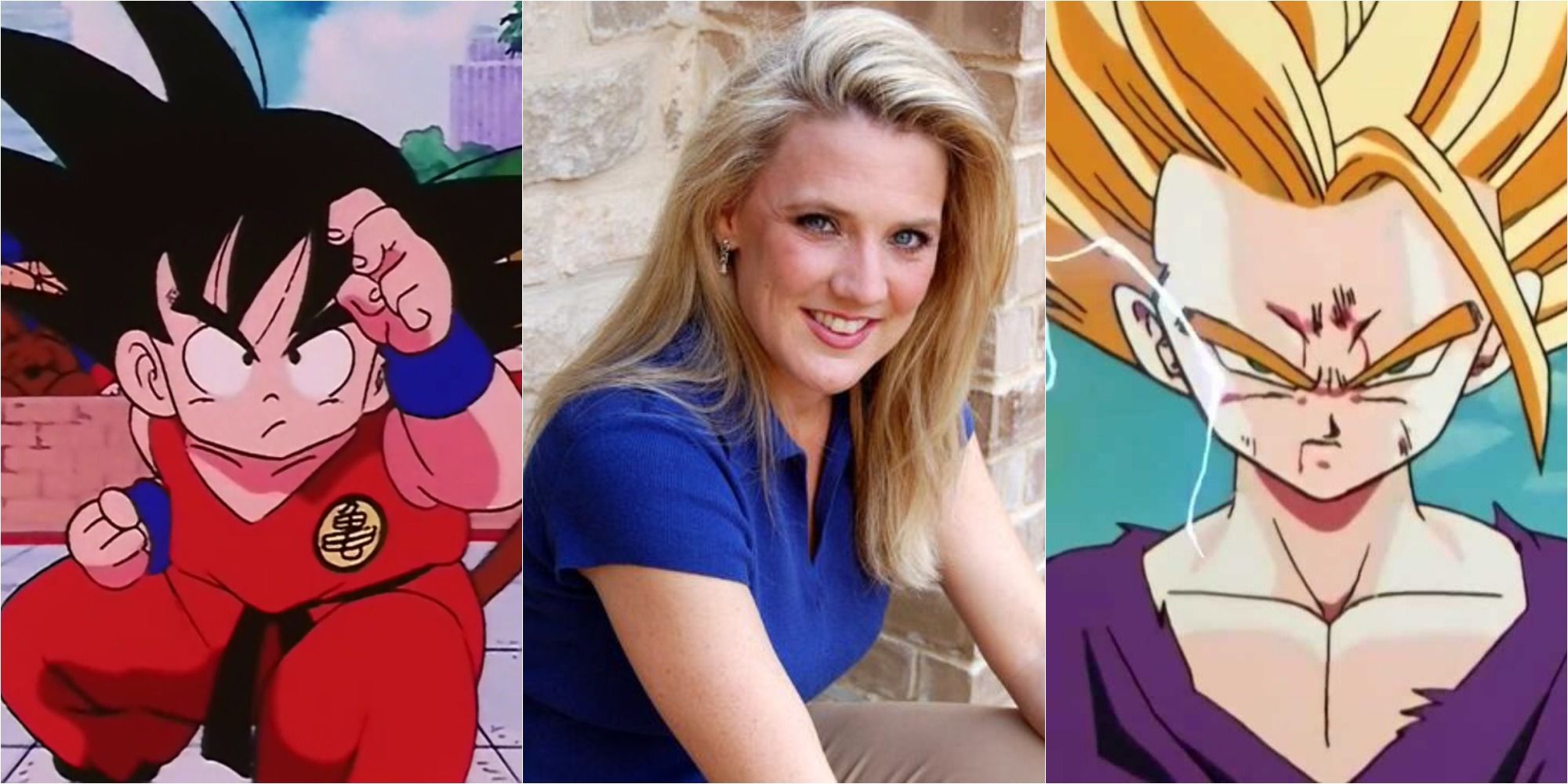 Dragon Ball Split Image Kid Goku, Kid Gohan, and Stephanie Nadolny