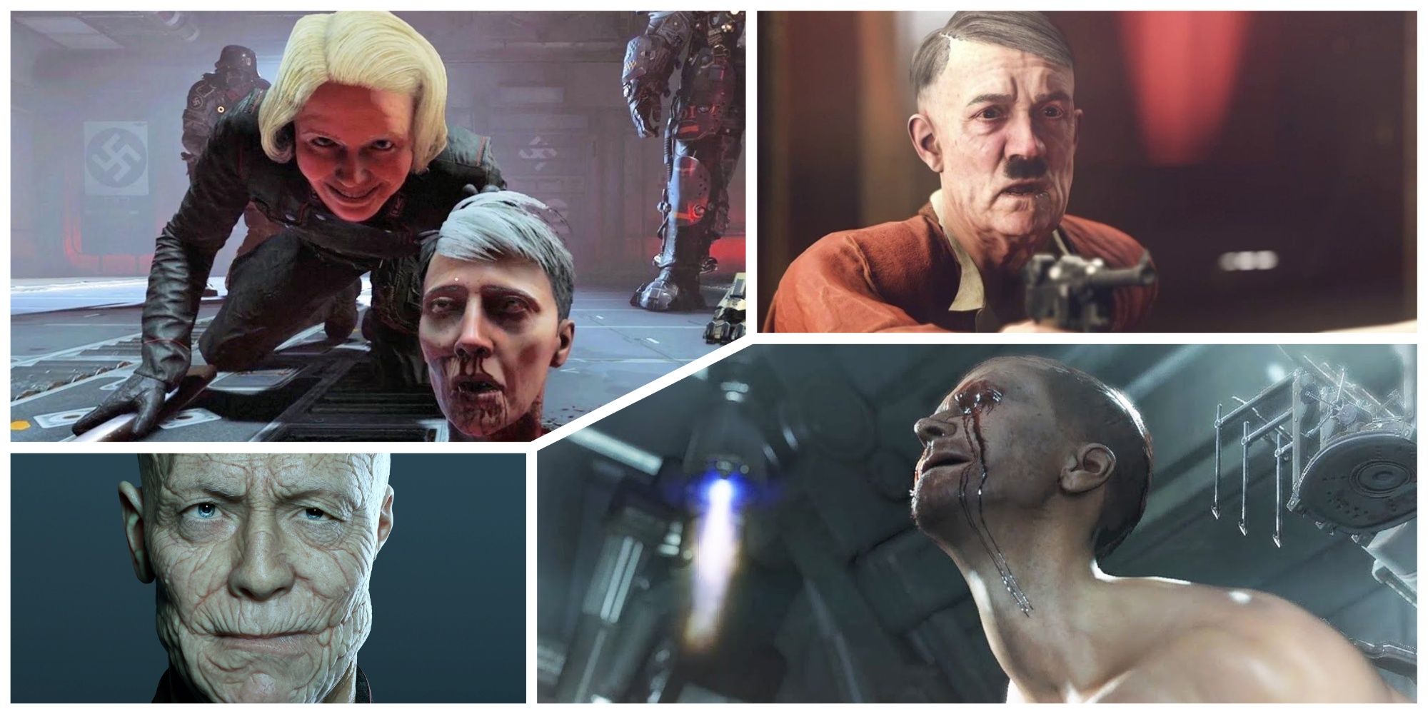 Deathshead, Frau Engels, Hitler and torture in Wolfenstein: The New Order and The New Colossus