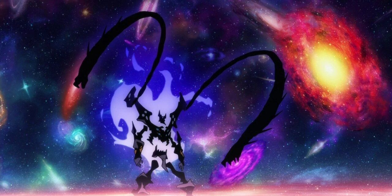 The Anti-Spiral throws entire galaxies in the final episode of Gurren Lagann.