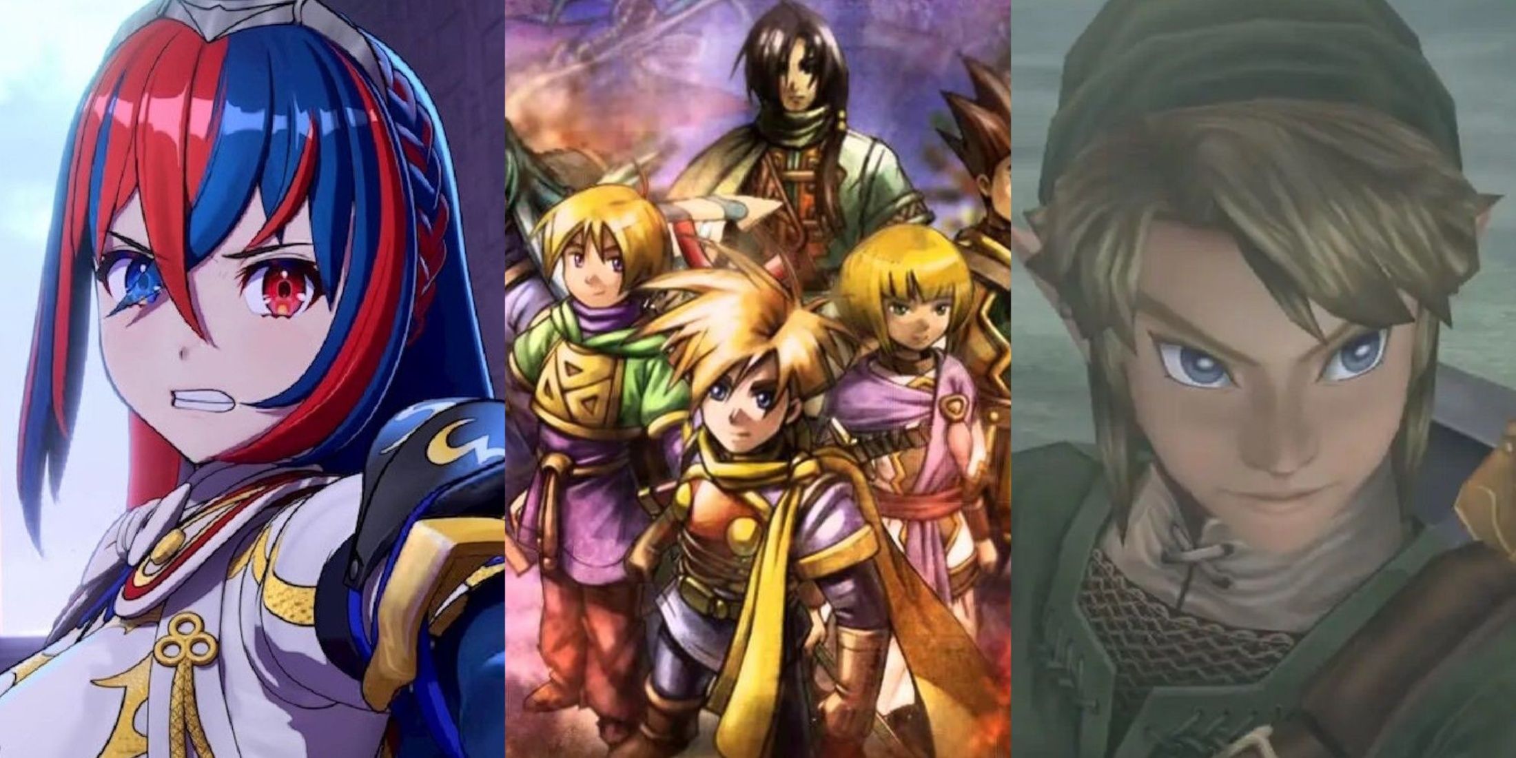 Fire Emblem, Golden Sun, Legend of Zelda collage