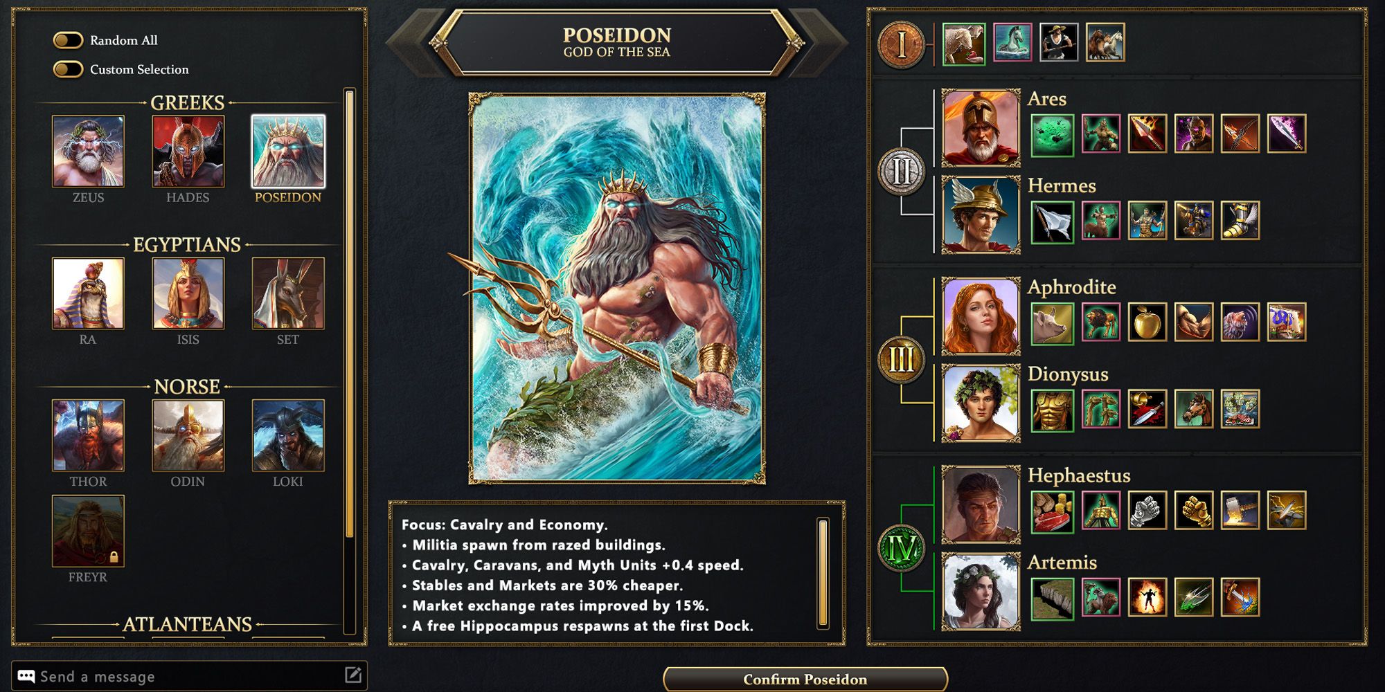 Age of Mythology Pantheons Greek Poseidon