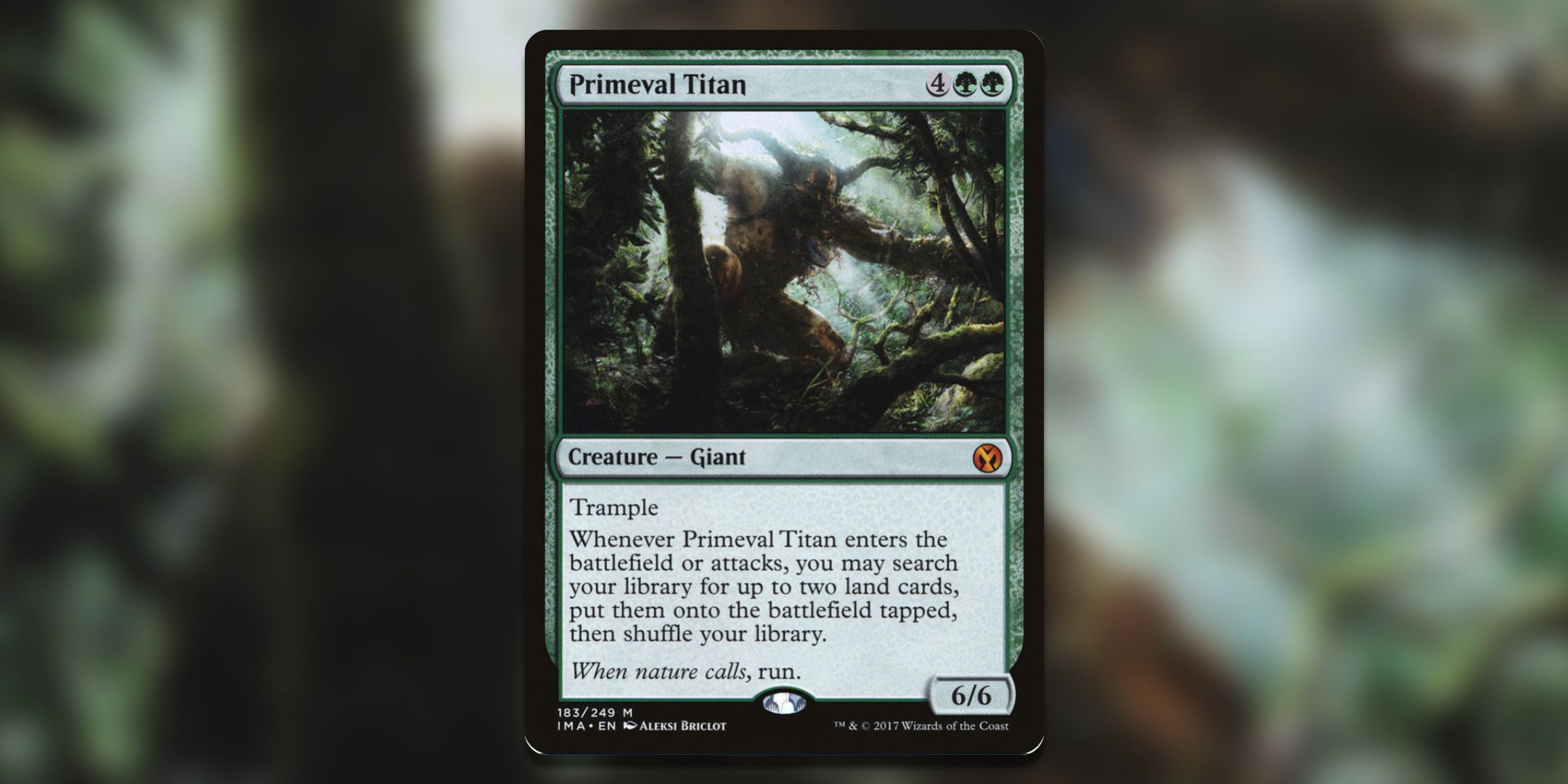 The Magic: The Gathering card Primeval Titan.