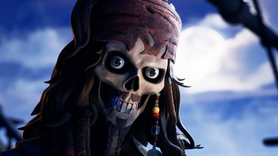 Best Fortnite skins: a skeletal Captain Jack Sparrow with his red bandana