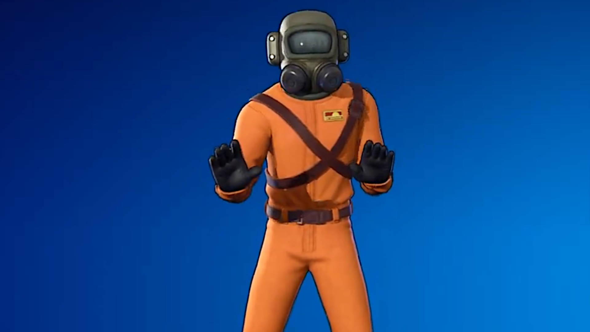 Best Fortnite skins: a person in an orange hazmat suit