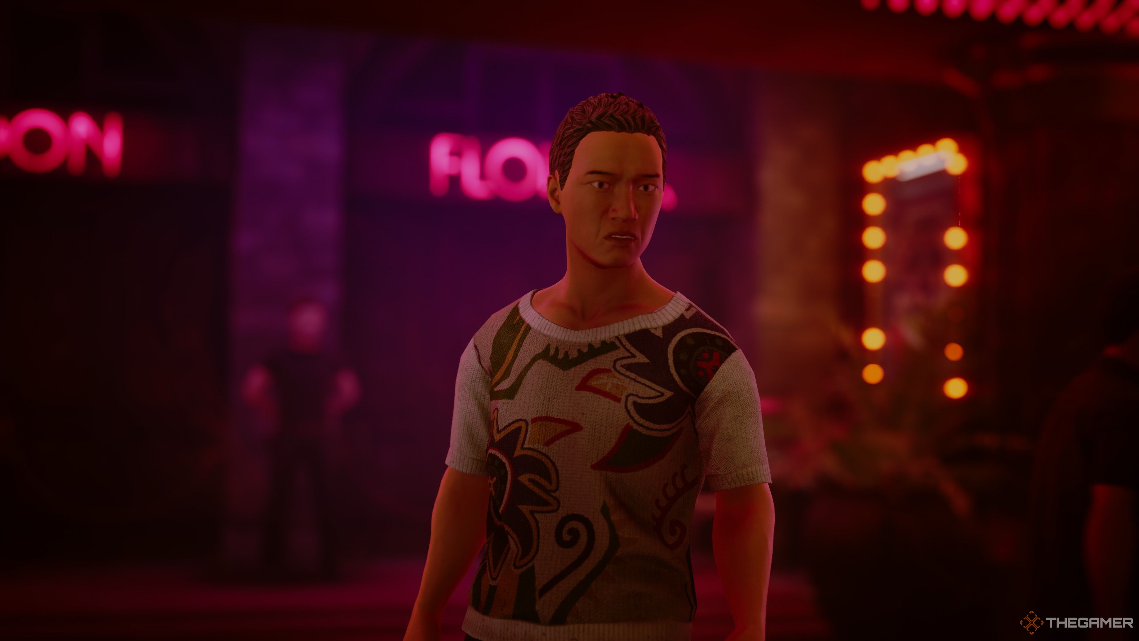 Slitterhead NPC in front of a nightclub.