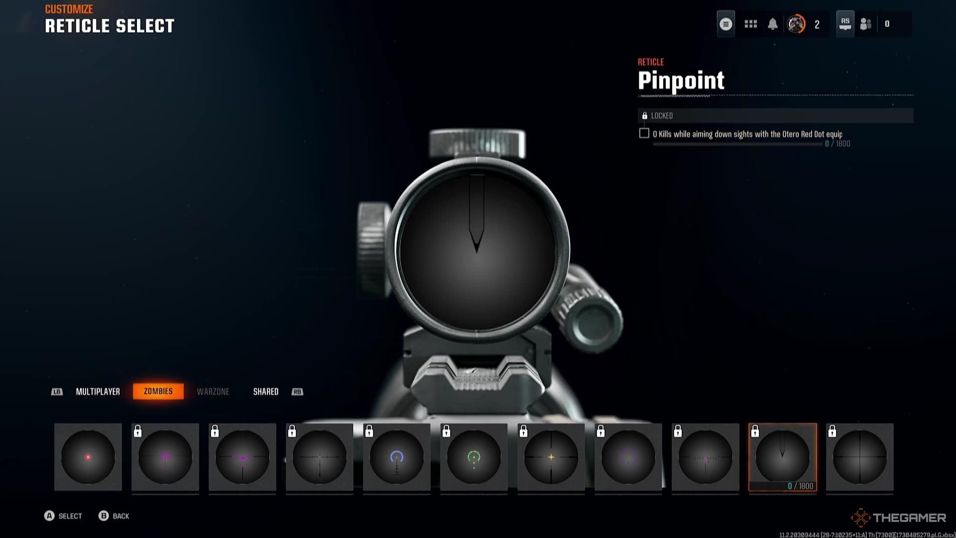 The Pinpoint reticle in Call of Duty: Black Ops 6.