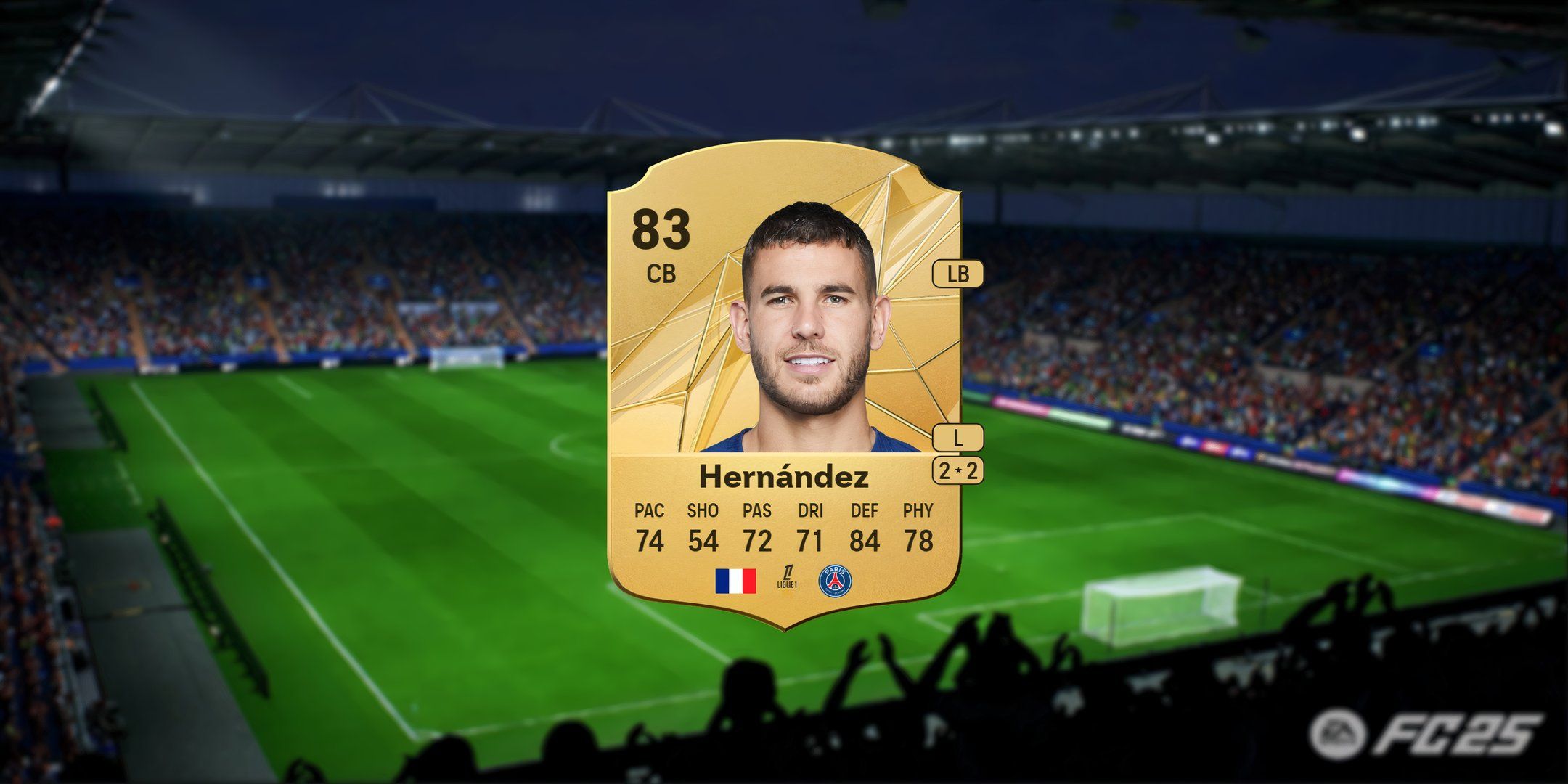 Lucas Hernandez's card in EA Sports FC 25.