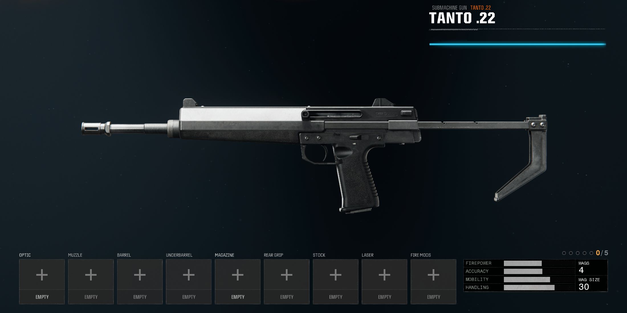 Screenshot showcasing the Tanto .22 in Black Ops 6 Multiplayer 