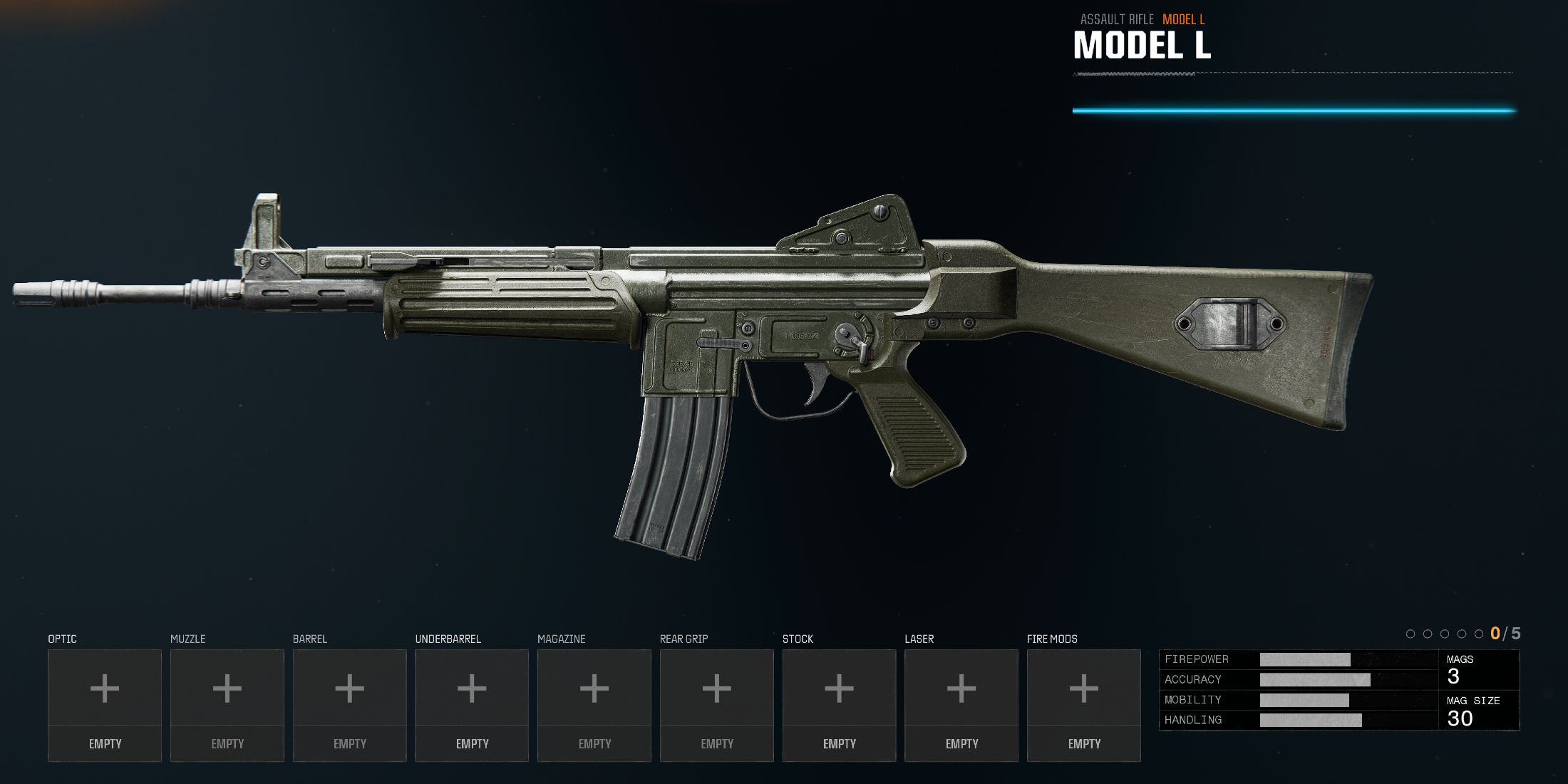 Screenshot showcasing the Model L in Black Ops 6 