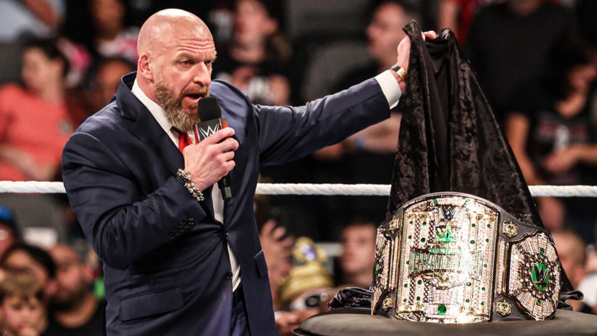 Triple H reveals the Crown Jewel title on Monday Night Raw. 