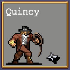 Quincy Morris 8-bit icon in Vampire Survivors.