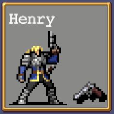 Henry 8-bit icon in Vampire Survivors.