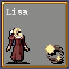 Lisa Tepes 8-bit icon in Vampire Survivors.